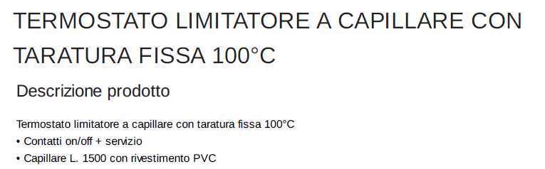 TERMOST.CAPILLARE T100?R.M