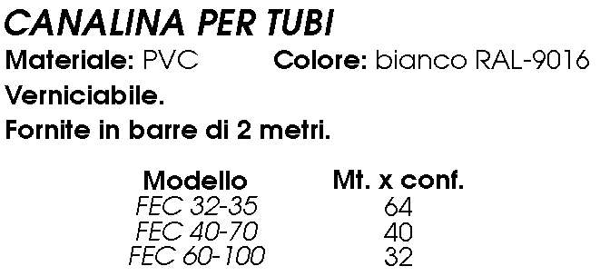 CANALINA 2m FZ ZOCC. 26X70