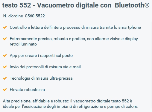 VACUOMETRO TESTO 552      