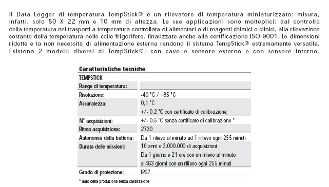 TEMPSTICK DATA LOGGER     