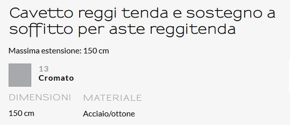 CAVETTO REGGITENDA CROMO  