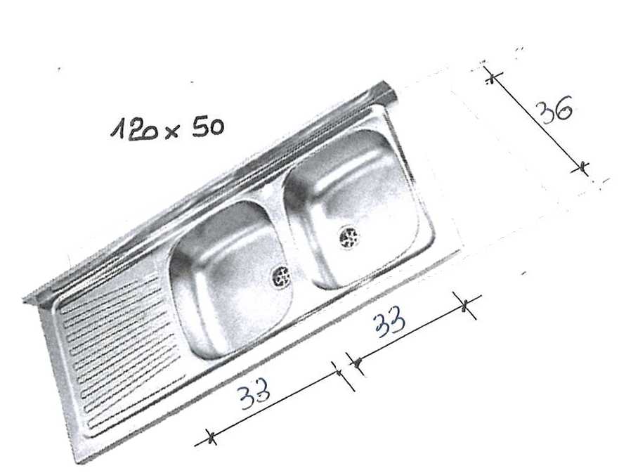 LAVELLO INOX SC/SX  120X50
