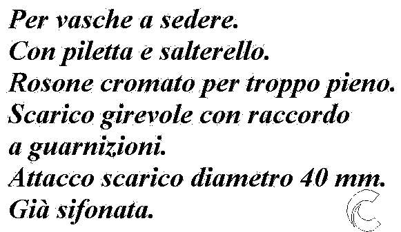ACCESSORI SIFON VASCA CROM
