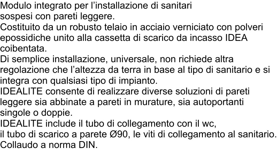 IDEALITE WC SOS. X CARTONG