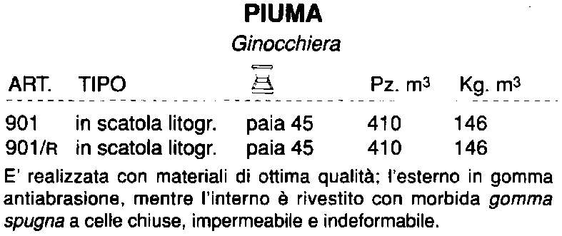 GINOCCHIERA PIUMA C/ELAST 