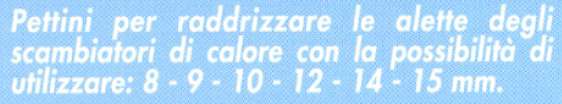 PETTINE PER ALETTE PLAST  