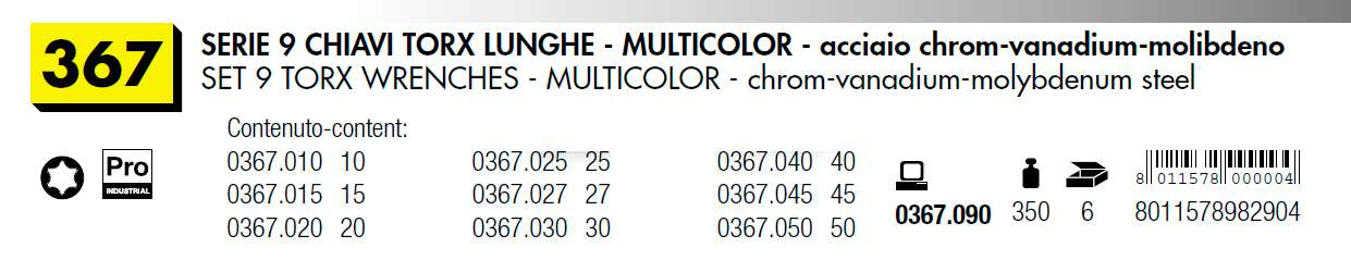SERIE 9PZ CHIA TORX LU COL