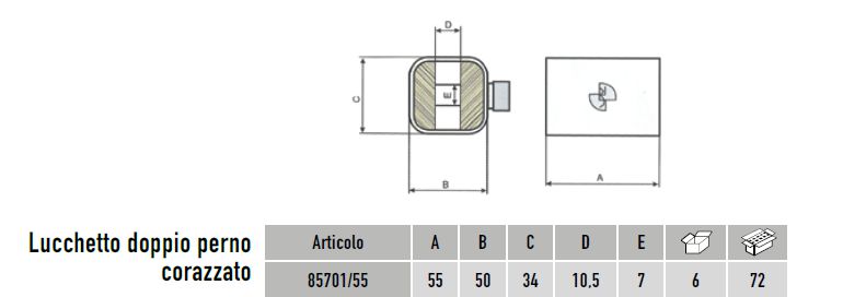 LUCCHET DUALBLOCK DP  55MM