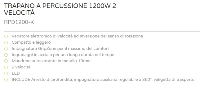 TRAP PERC 2V 1200W RPD1200