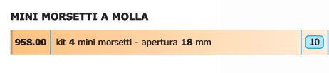 MINI MORSETTI MOLLA 18 4PZ