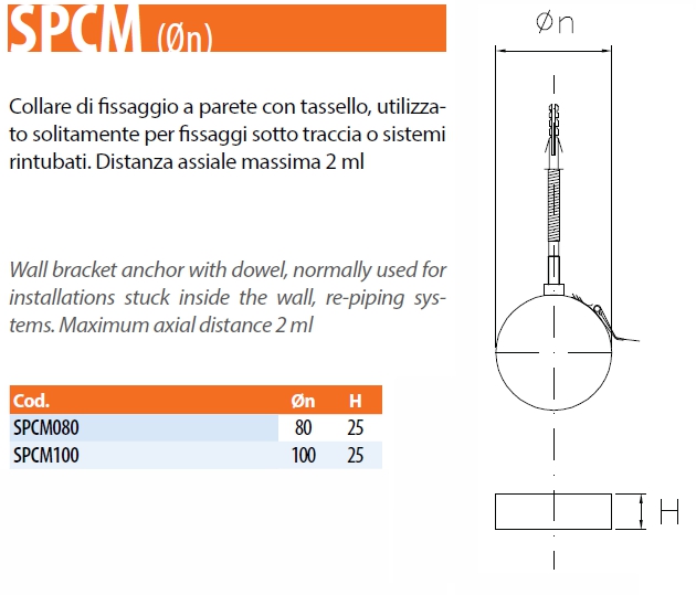 COLLARE TUBO PELLET diametro 80 NE