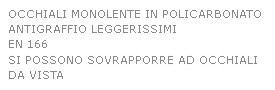 OCCHIALI PROTEZ TRASPARENT