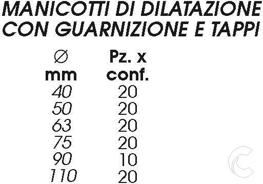 MANICOTTO DILATAZ.      63