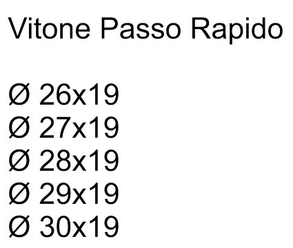 VITONE PASSO RAPIDO diametro 26X19