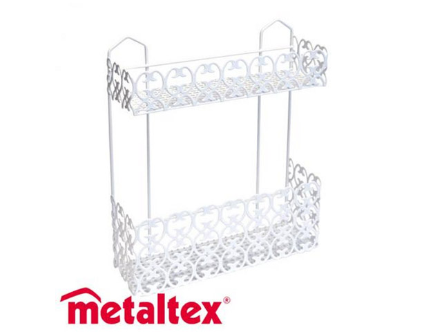 MENSOLA FLORENZ RETTANGOLARE 2 PIANI 423302 METALTEX
