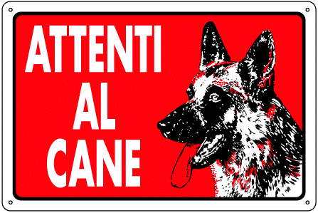CART ATT AL CANE 30x20 PVC