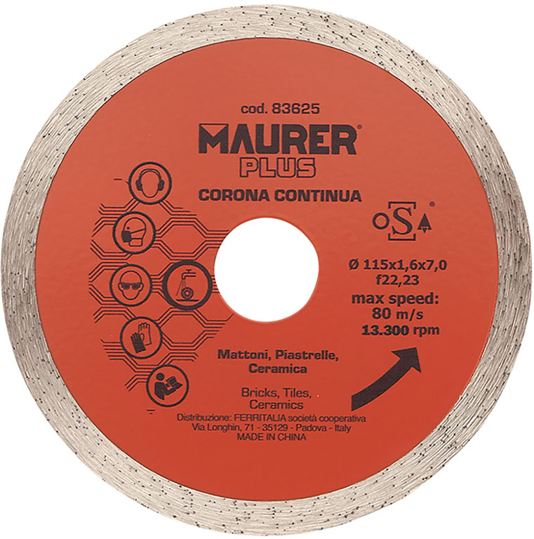 DISCO DIAMANTATO CORONA CONTINUA MM 115X1,6X6,5X22,2