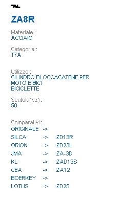 CHIAVE ZA8R | ZD13R       