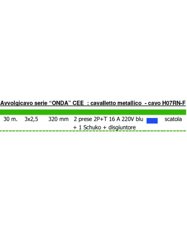 AVVOL 30M 16A 2CE+1SH IP44