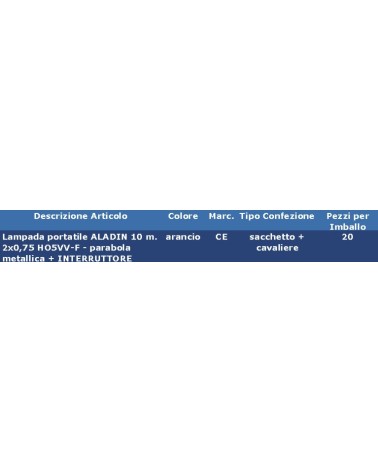 LAMPADA PORTAT ALADIN 10MT