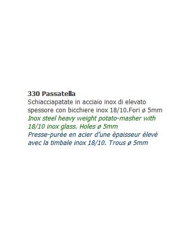 SCHIACCIAPATATE PASSATELdiametro 5