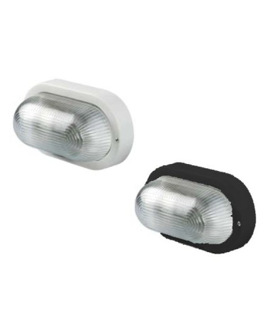 PLAFONIERA OVALE E27 NERO 