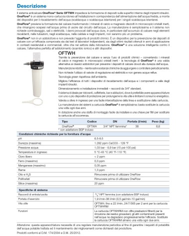 ANTICAL ONEFLOW 38/LM 3/4"