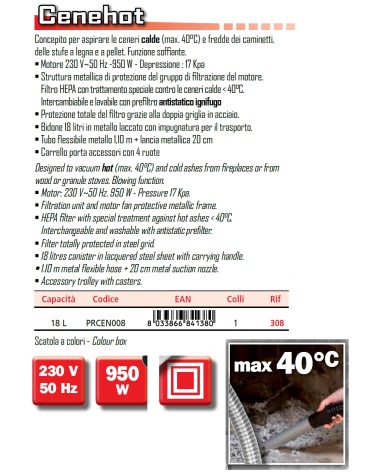 ASPIRACEN CENEHOT 18L 950W