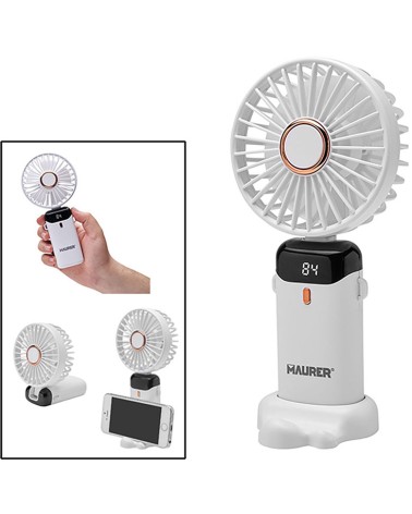 MINI VENTILATORE PORTATILE A BATTERIA RICARICABILE CON CAVO USB