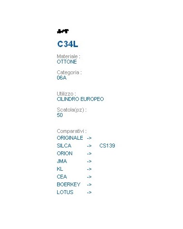 CHIAVE C34L | CS139       