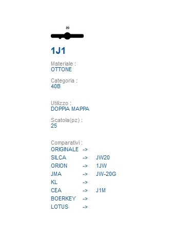 CHIAVE 1J1 | JW20         