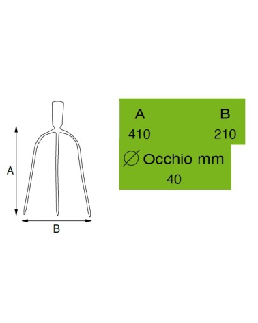 FORCA 3 DENTI ORO         