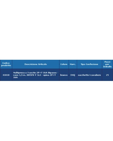 MULTIPRESA 1,5MT 3 BIP BIA