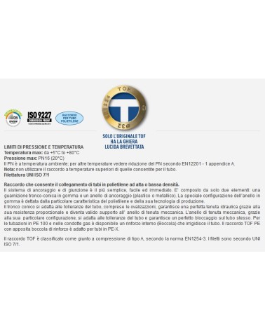 RACC TOF DIR MASC   20x1/2