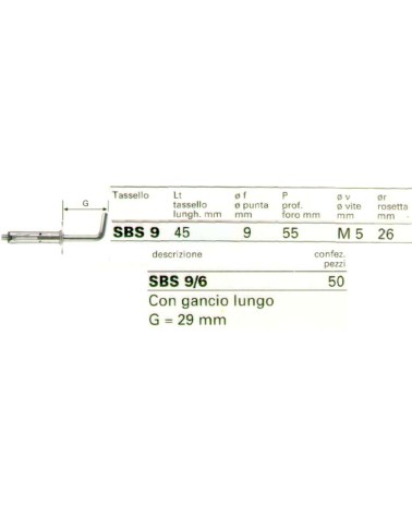 TASSELLI SBS 9/6 ACC   50P
