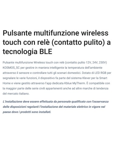 PULSANTE TOUCH REL? CO/PUL