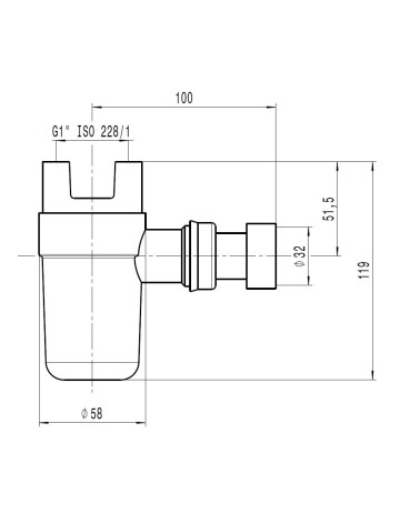 SIFONE DI SCARICO 1"      