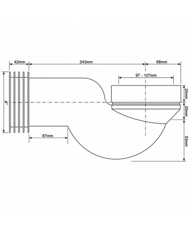 CURVA SCAR WC 90/110 D.100