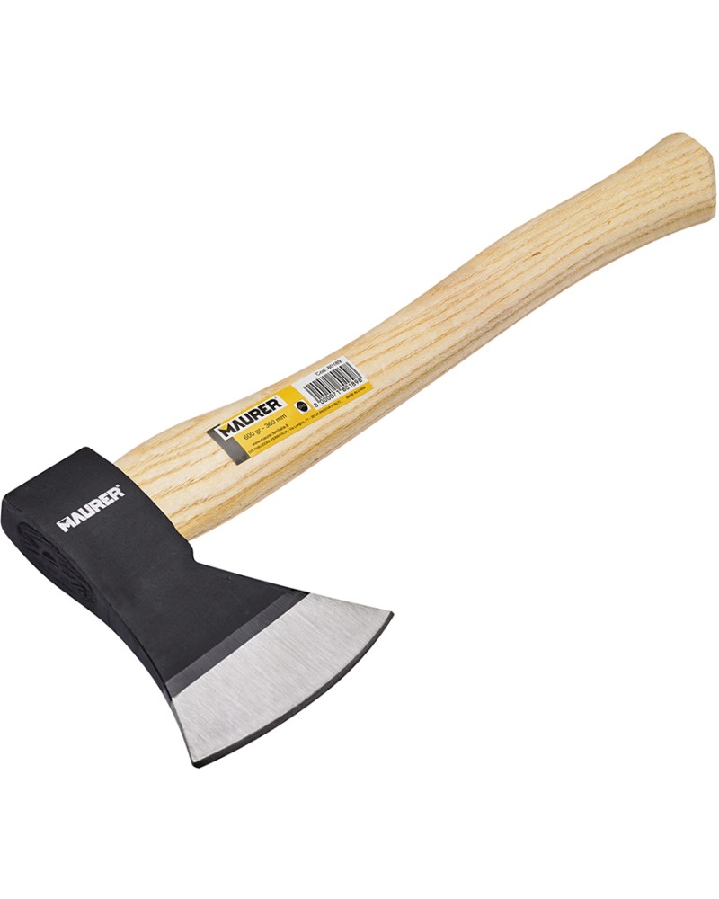ACCETTA / Picozzino cm35 600grammi in acciaio temprato MAURER - manico in legno sagomato e verniciato