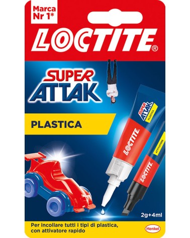 ADESIVO IN BLISTER ATTAK PLASTIX GR.2 + ML.4