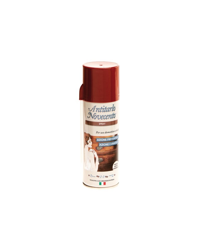 ANTITARLO 900 SPRAY ML200. E' un insetticida aerosol efficace contro tutti gli insetti che attaccano il legno.  Per uso domestic