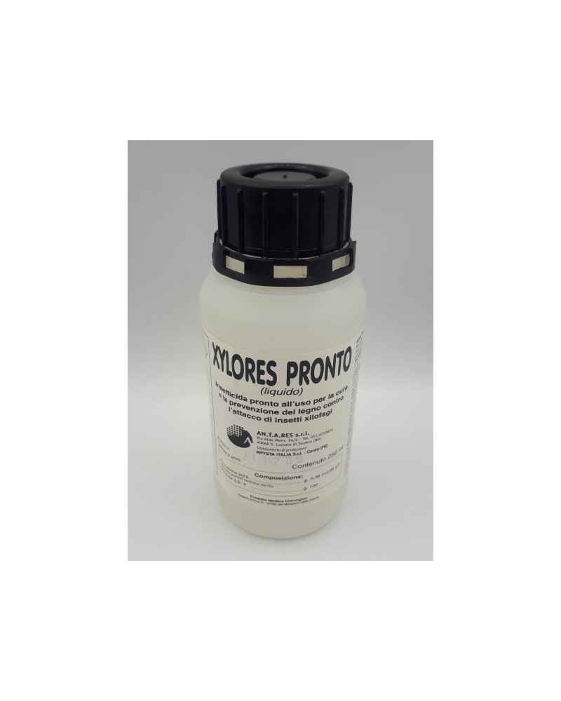 ANTITARLO LIQUIDO XYLORES 250ML Insetticida pronto all'uso per la cura e la prevenzione del legno contro l'attacco di insetti xi