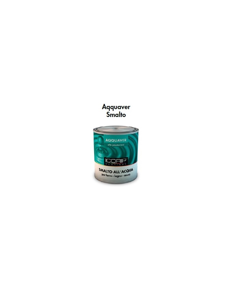 AQQUAVER SMALTO ALL'ACQUA LUCIDO BIANCO ML375 ICORIP per interni e esterni.