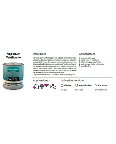 AQQUAVER VETRIFICANTE URETANIZZATO INCOLORE SATINATO 750ML