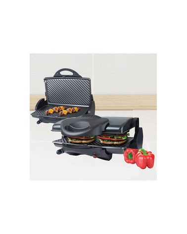 BISTECCHIERA MAGNUM PUO' ESSERE USATA PER GRIGLIARE, RISCALDARE, CUCINARE O TOSTARE.PIASTRE ANTIADERENTI E REMOVIBILI PIASTRA 20