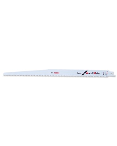 Bosch lama GATTUCCIO per sega universale, lunghezza mm.300, passo denti mm.4,3. Bimetallica stradata e fresata. Adatta per legno