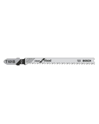 Bosch lame per seghetto alternativo. 5PZ  Lunghezza complessiva mm.100. Altezza di taglio min/max mm. 3/30. Per legno tenero, tr