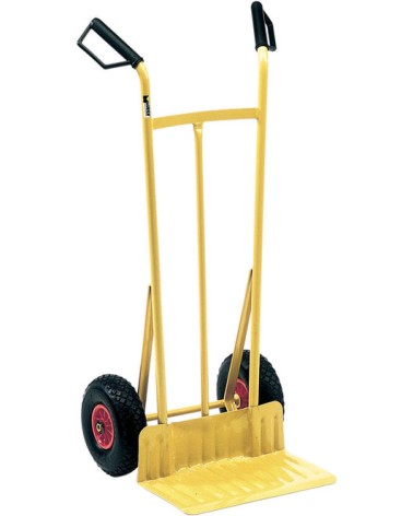 Carrello MAURER mod. LEO per casse, fusti e sacchi - ruote pneumatiche - telaio in acciaio tubolare - piano d'appoggio 45x26 mm 