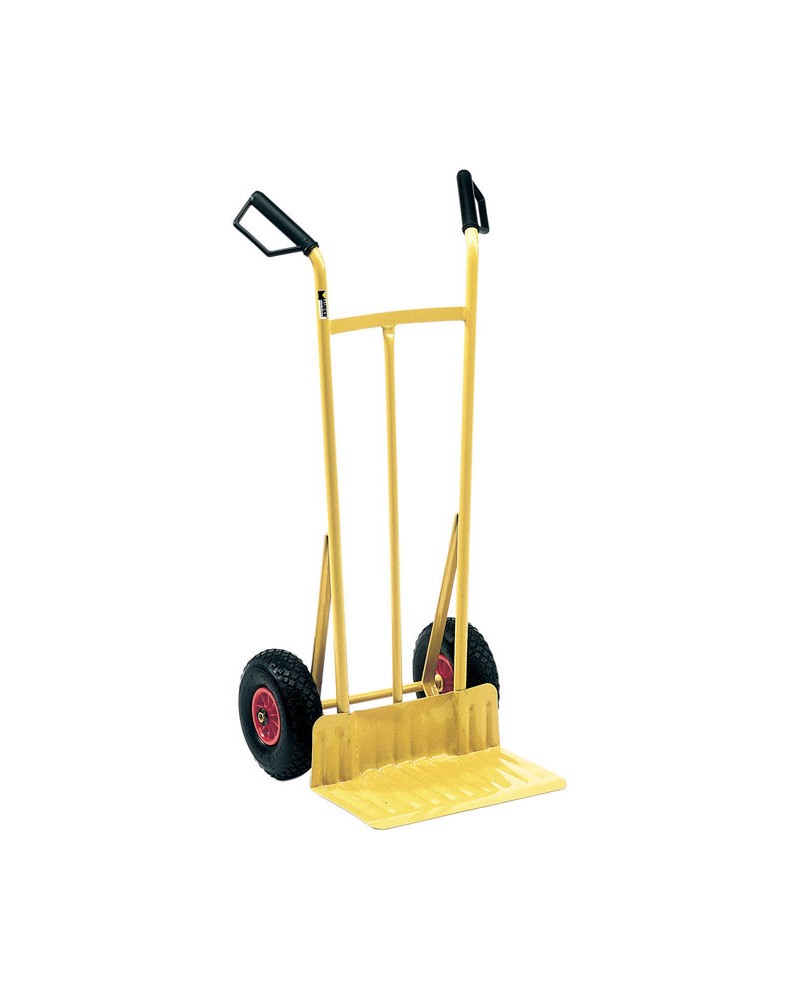 Carrello MAURER mod. LEO per casse, fusti e sacchi - ruote pneumatiche - telaio in acciaio tubolare - piano d'appoggio 45x26 mm 