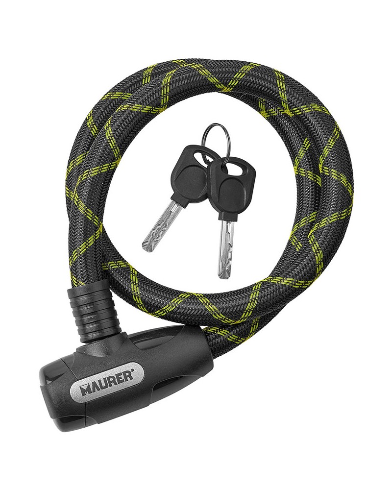 CAVO LUCCHETTO CHIUSURA A SCATTO RIVESTITO IN TESSUTO DIAM.15MM CM80 MAURER 84487
